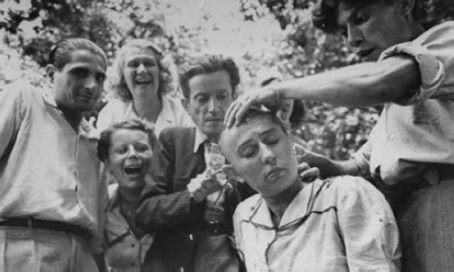 Старые фотографии: Женщины, обвиненные в сотрудничестве с фашистской Германией