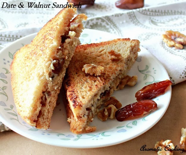 Aromatic Cooking Date And Walnut Sandwich