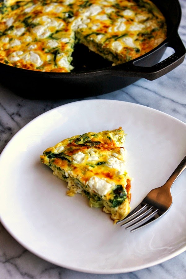 Leek, Arugula and Goat Cheese Frittata