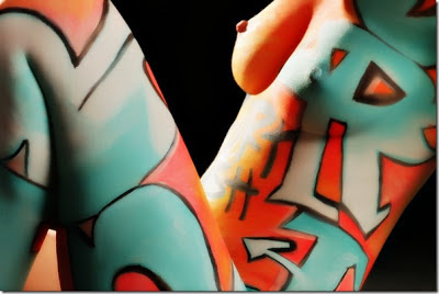 Body Painting On Women Graffiti