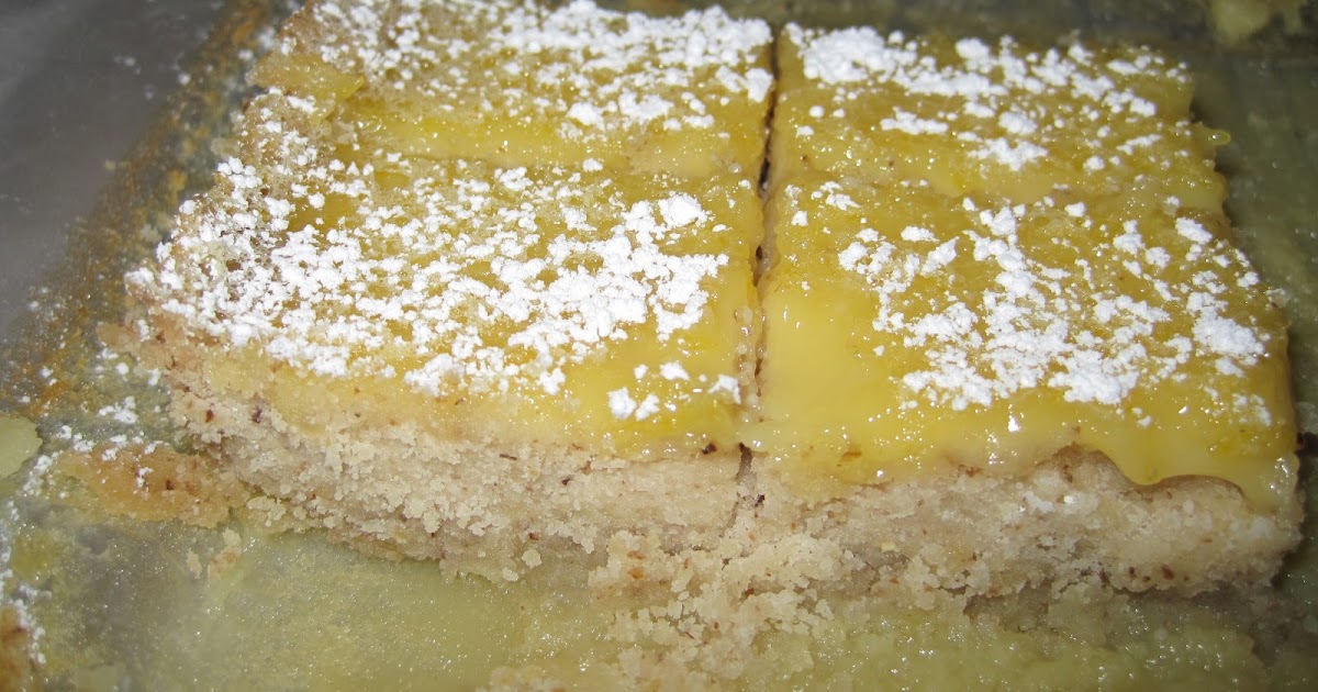 Chef Lolls Tangy Lemon Walnut Squares