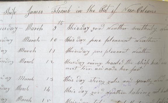 titcomb family history log book of ship james titcomb 1858 61