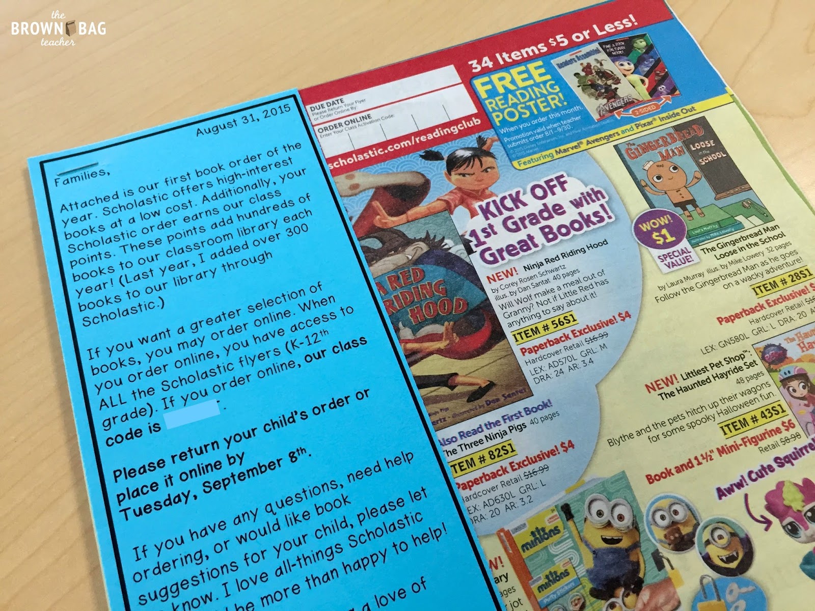 Scholastic Book Club Forms by Hello Primary