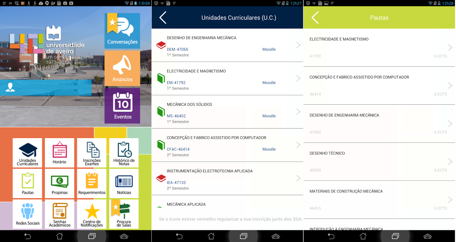 app UA Mobile iscaa