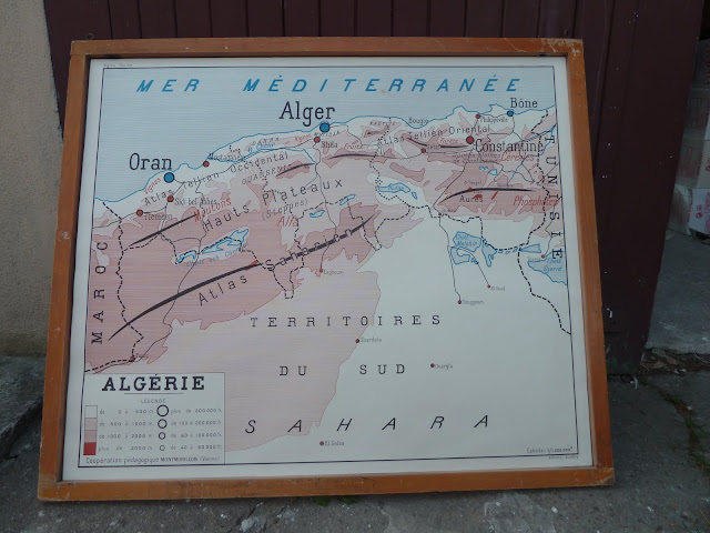 ancienne carte scolaire tunisie algerie rossignol