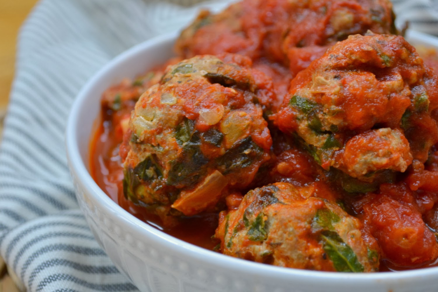 K&K Test Kitchen Spinach Turkey Meatballs
