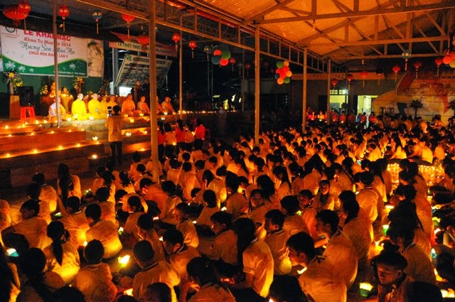 chùa hoa khai,khóa tu mùa hè,đăk nông,thắp nến,tri ân