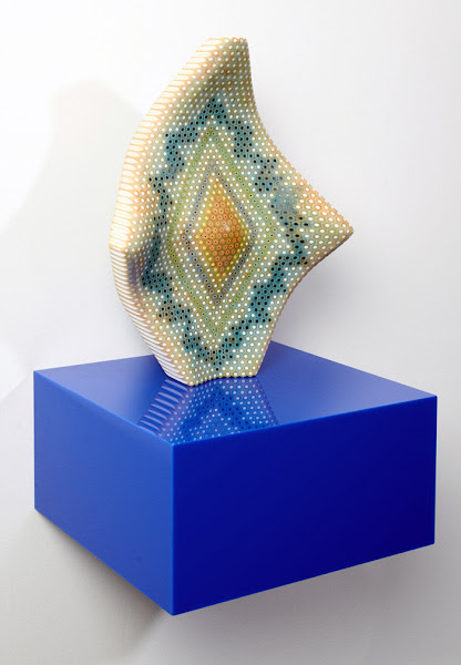 Sculptures made with coloured Staedtler pencils