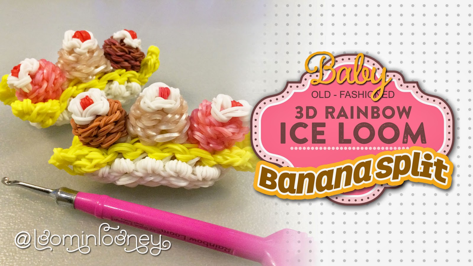 Rainbow loom Lollipop 3D Charms - How to - Food Series 