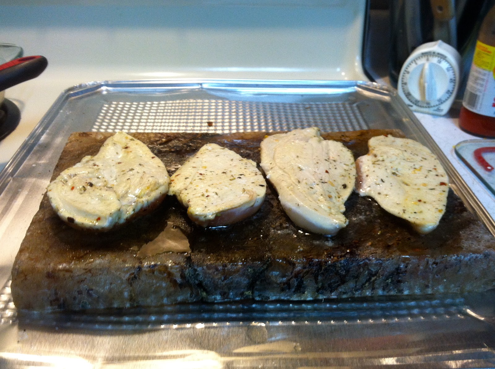 The Unlawful Cook Salt Block Chicken and Veggies 2012 Yea I like it