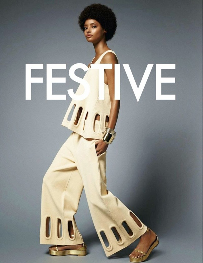 Stella McCartney 2015 SS Creamy Colored Top and Wide Leg Pants Twin Set Editorials