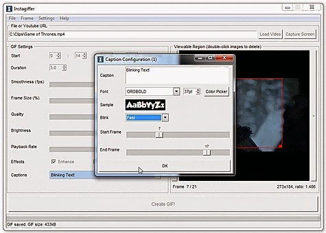 COME AGGIUNGERE EFFETTI E DIDASCALIE AD IMMAGINI GIF CREATE DA VIDEO