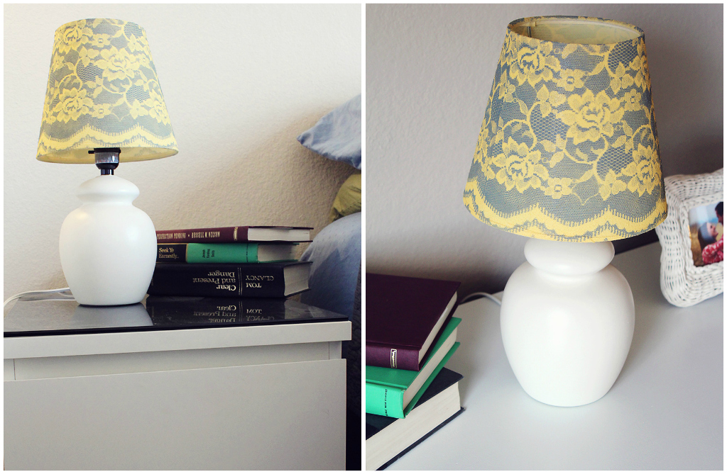 guest tutorial spray painted lace lamp shade