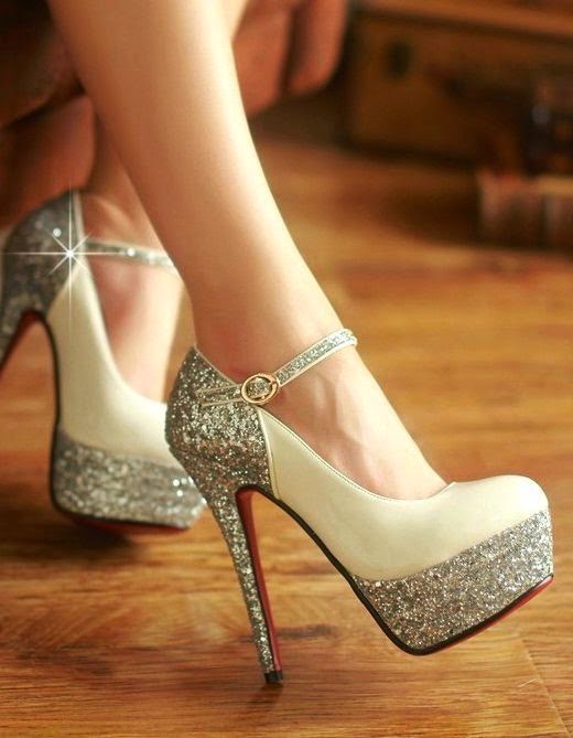 Glitter High Heels Shoes For Girls