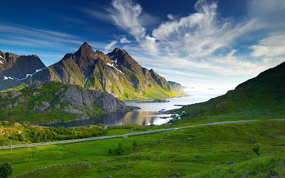 Beautiful Nordic Landscapes Full HD Jungle Road Nature Wallpaper for Laptop Widescreen