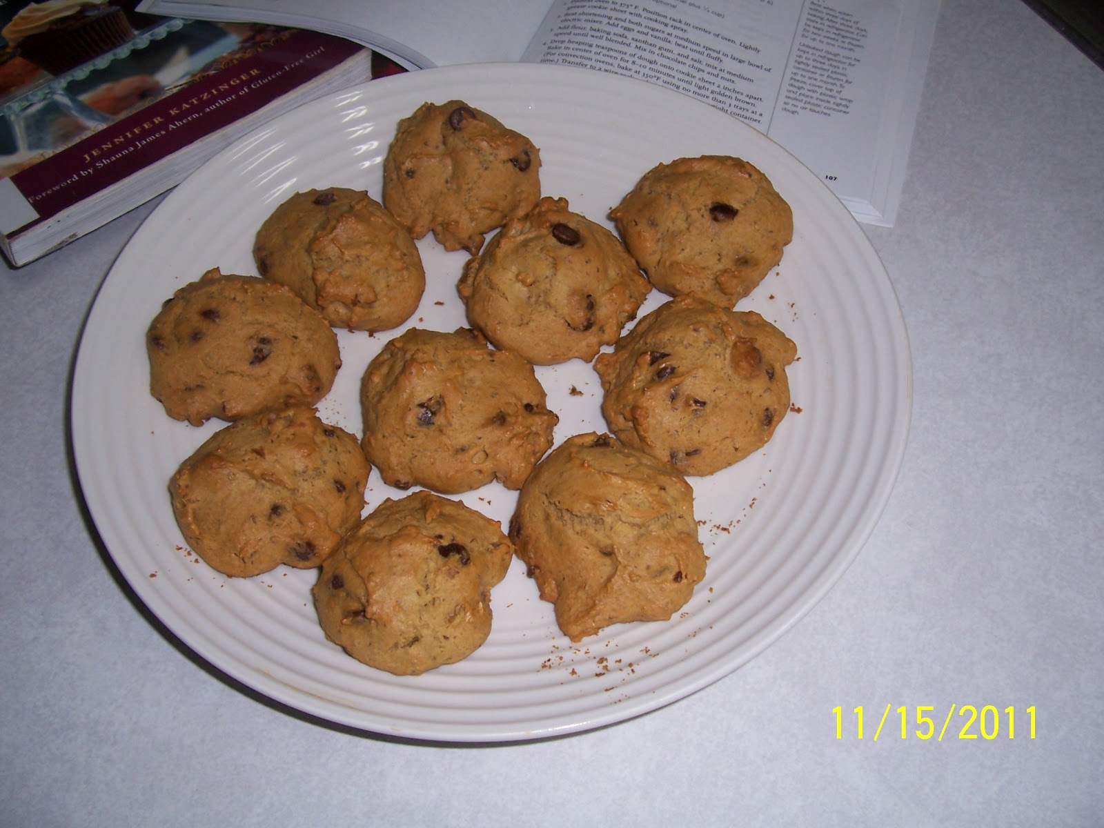 Skinny Gluten Free Chocolate Chip cookies Skinny GF Chef healthy and
