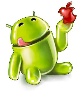 Hungry Android Eating Apple