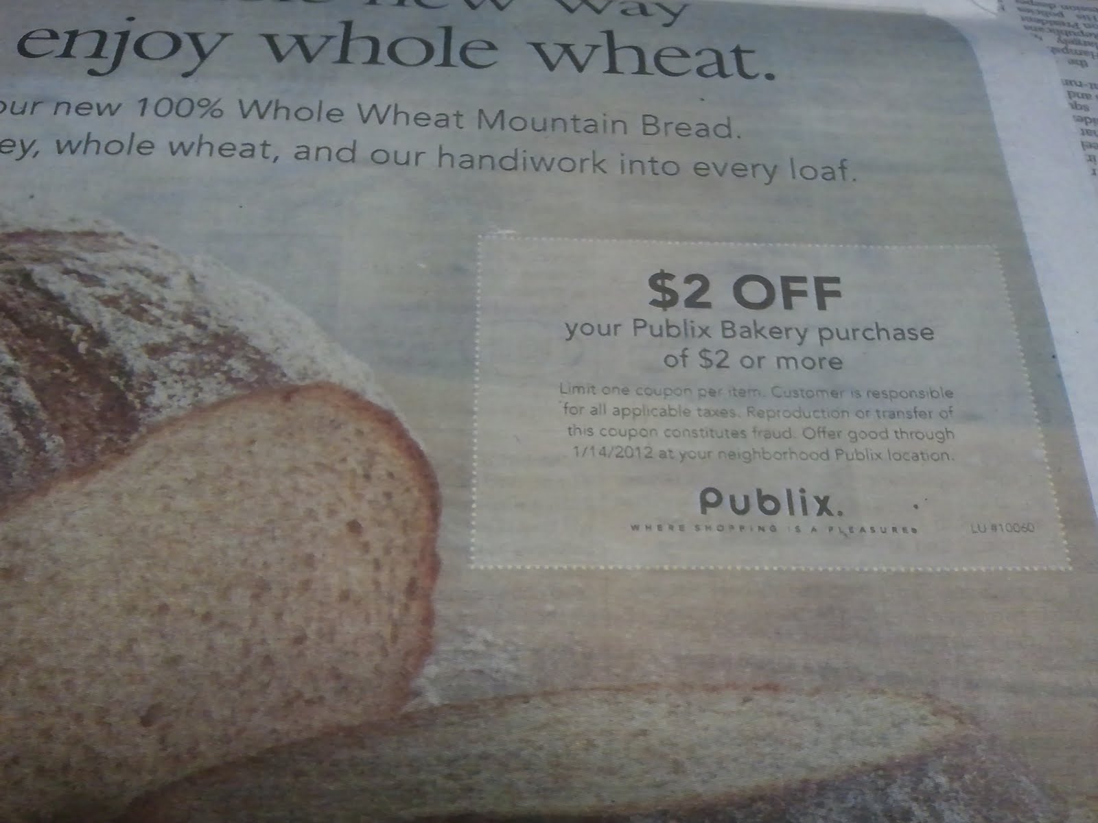 Frugalapolis | Frugal Living: $2 Bakery PQ in Todays Paper