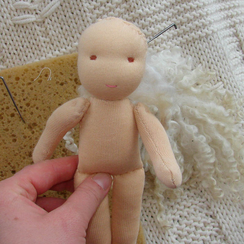 waldorf dolls, hand made doll hair alpaca, mohair curly long wool locks how to make doll hair