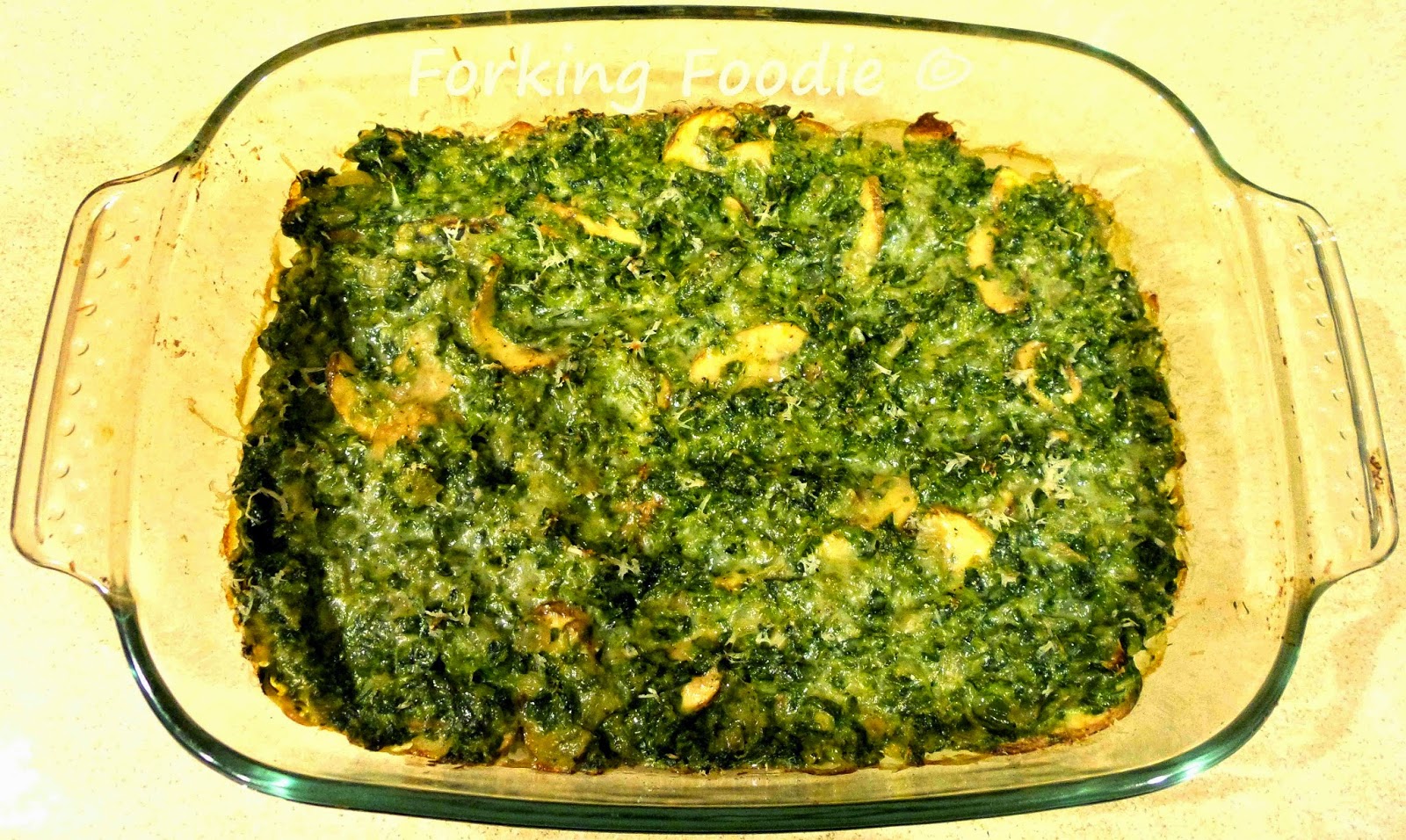 Forking Foodie Spinach and Mushroom Gratin