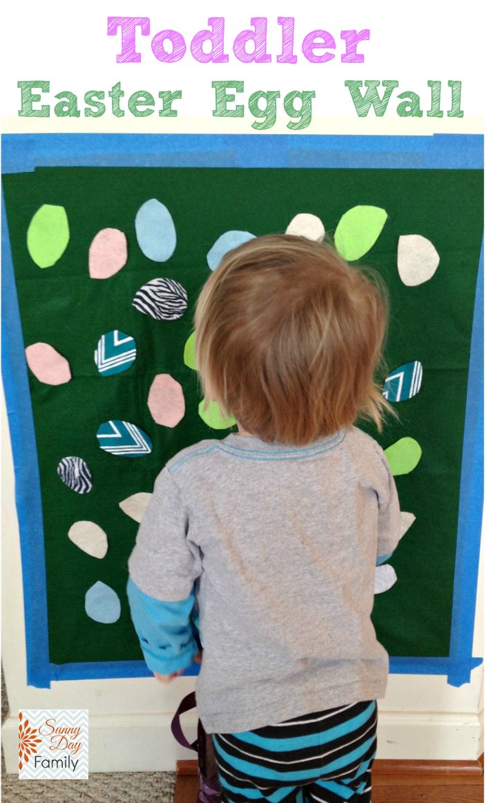 Make an Easter Egg Wall Spring Activity for Toddlers Sunny Day Family