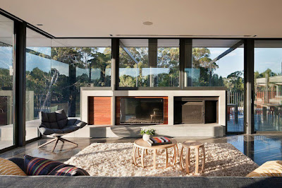 An open concept living room