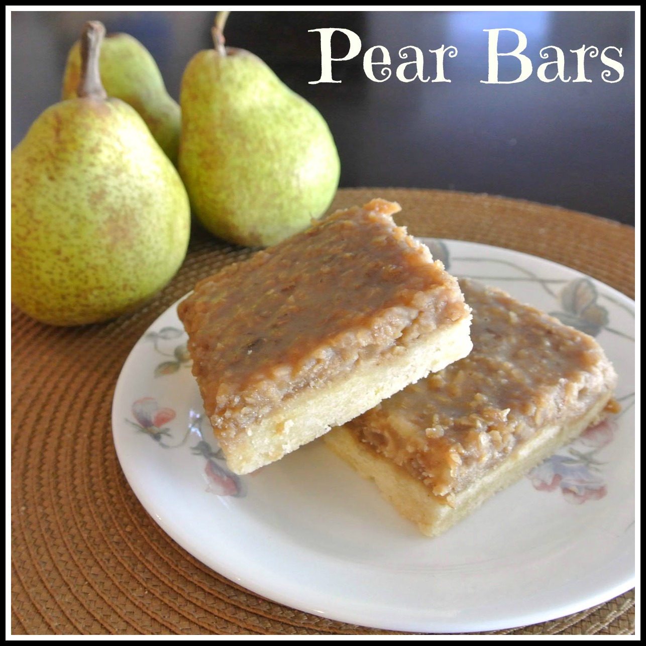 Mom, What's For Dinner? Pear Bars
