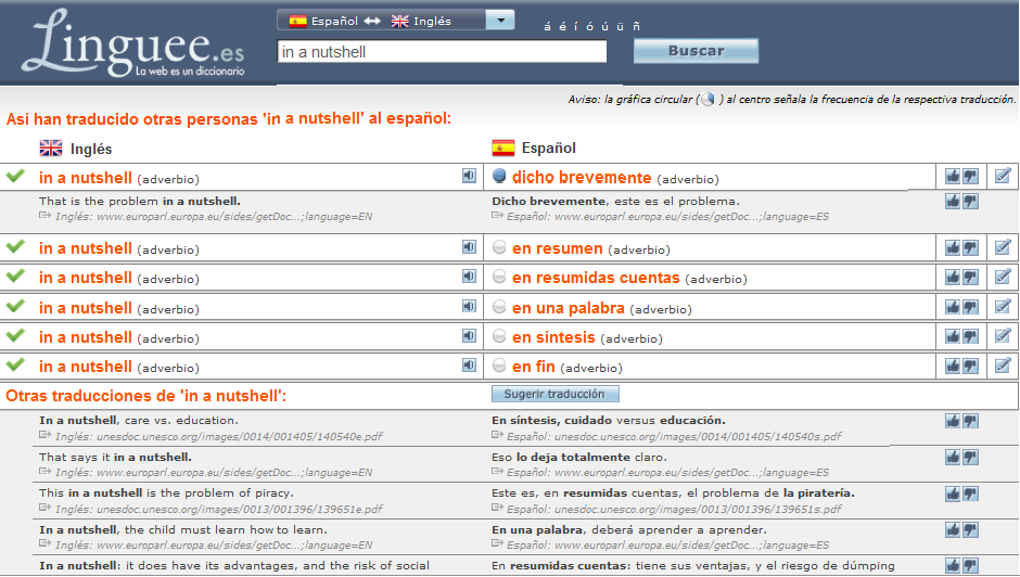 Con el calco en los talones Linguee, el buscador de concordancias en