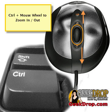 Computer Mouse - Ctrl plus Scroll