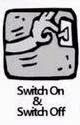 imagen con phrasal ver switch on y switch off