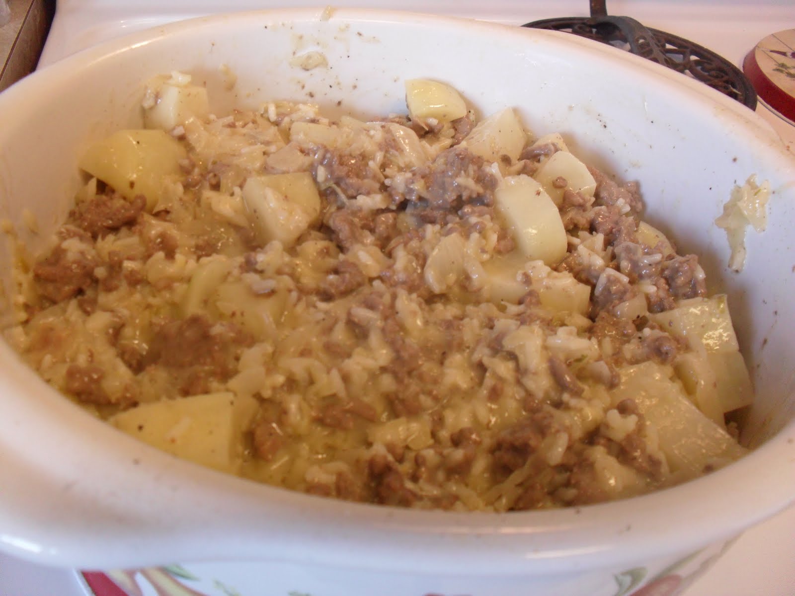 Out of the Garden Hamburger & Sauerkraut Casserole