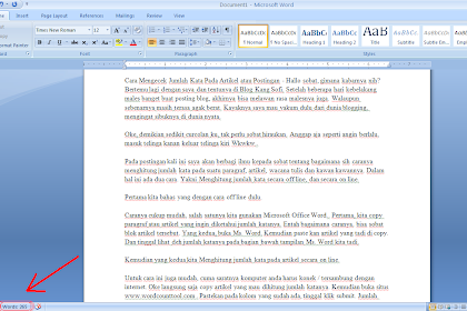 Cara Mengecek Jumlah Kata Pada Artikel atau Postingan