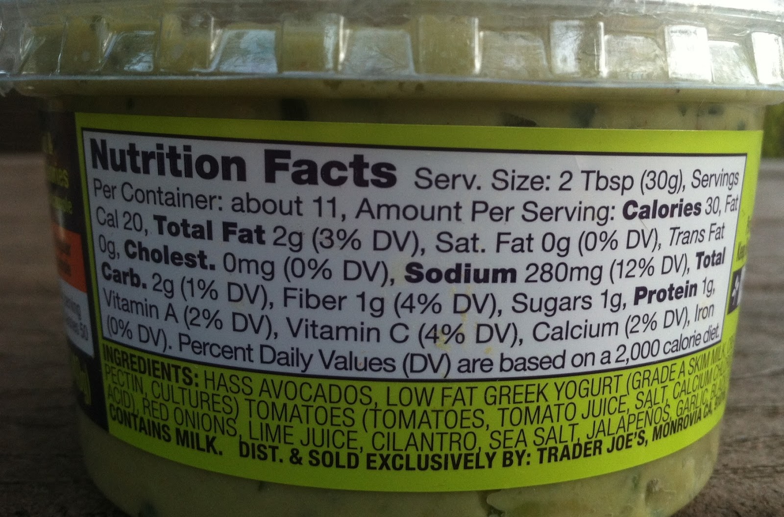 What's Good at Trader Joe's? Trader Joe's Reduced Guilt Chunky Guacamole