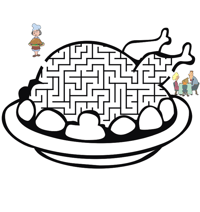 7 Easy Thanksgiving Mazes For Children