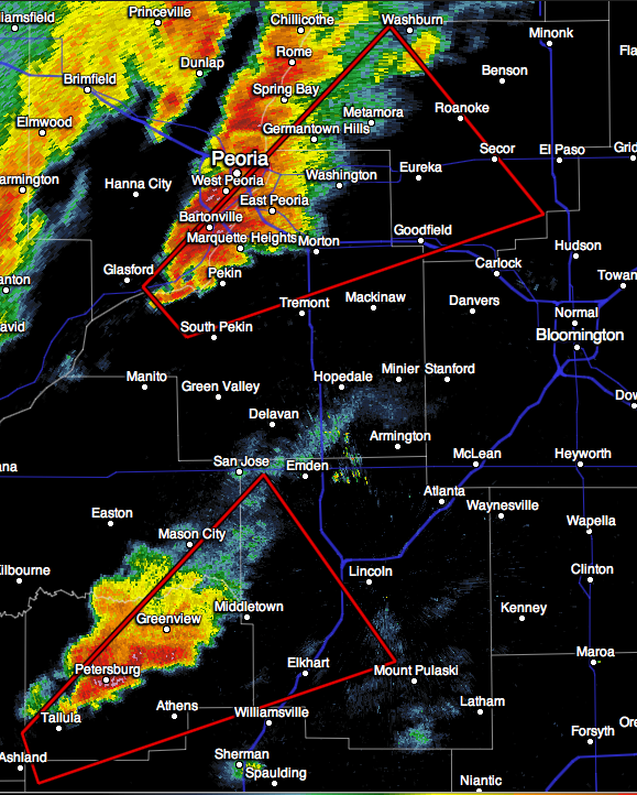 Mike Smith Enterprises Blog Tornado Warning Peoria Metro; Tornadic Storm to South