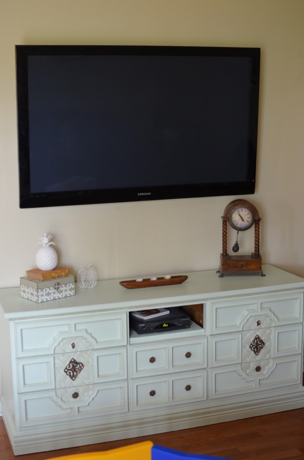 The Thrifty Spender Turning a Dresser into a TV Console