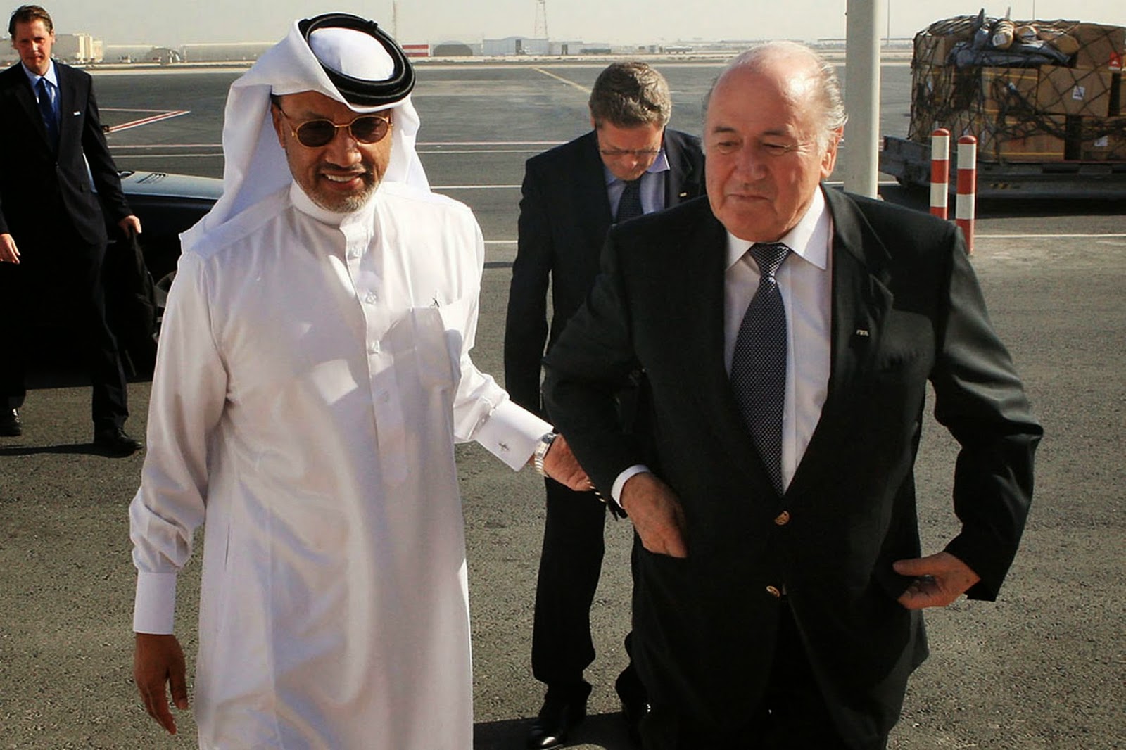 Bin Hammam and Sepp Blatter
