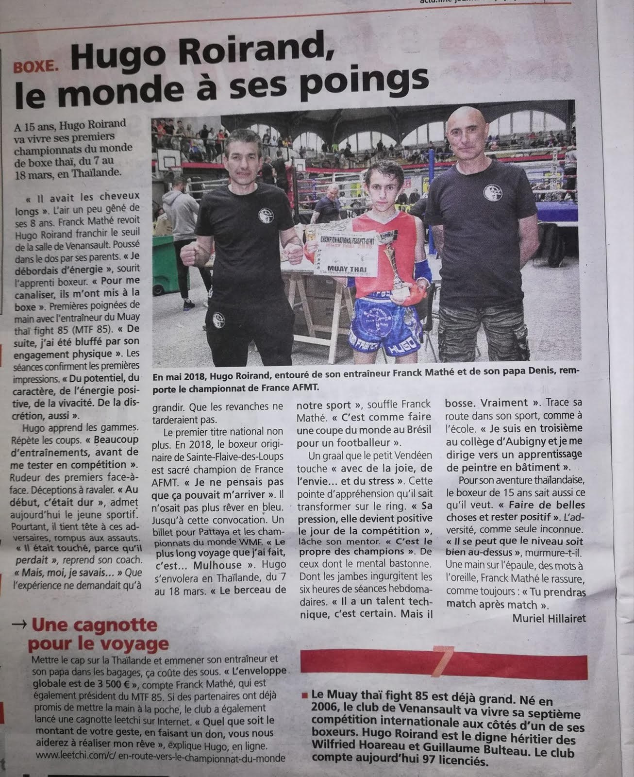 ARTICLE DU JOURNAL DU PAYS YONNAIS