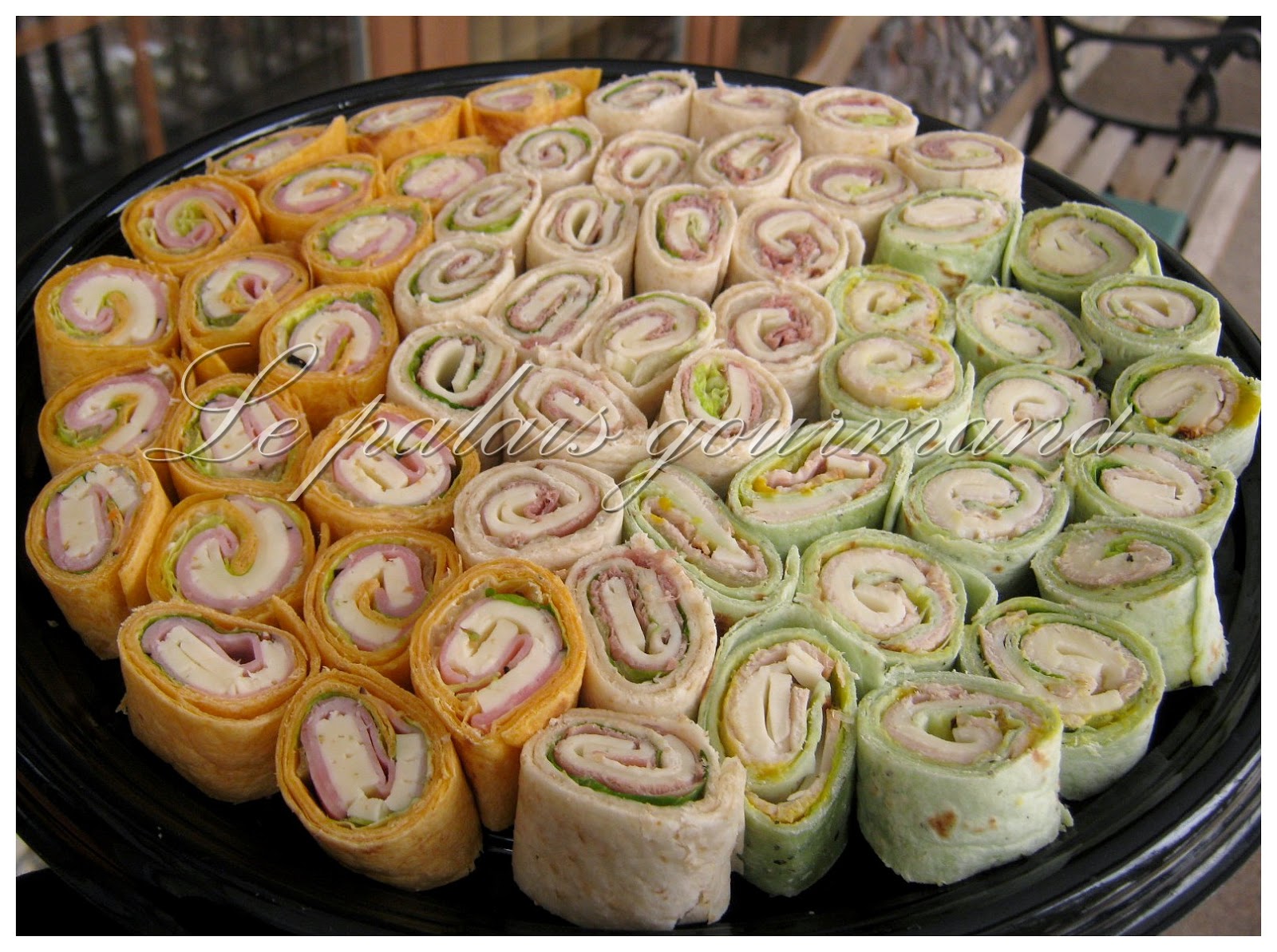 Le palais gourmand Sandwiches roulés tortillas