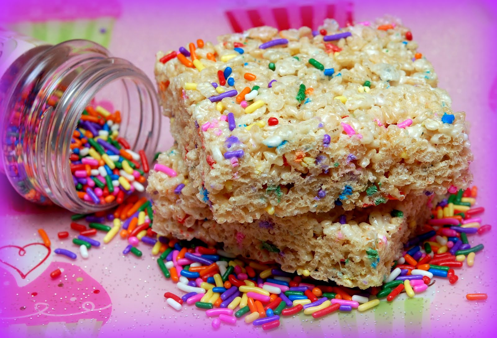 "SPRINKLEICIOUS" RICE KRISPY TREATS! Hugs and Cookies XOXO
