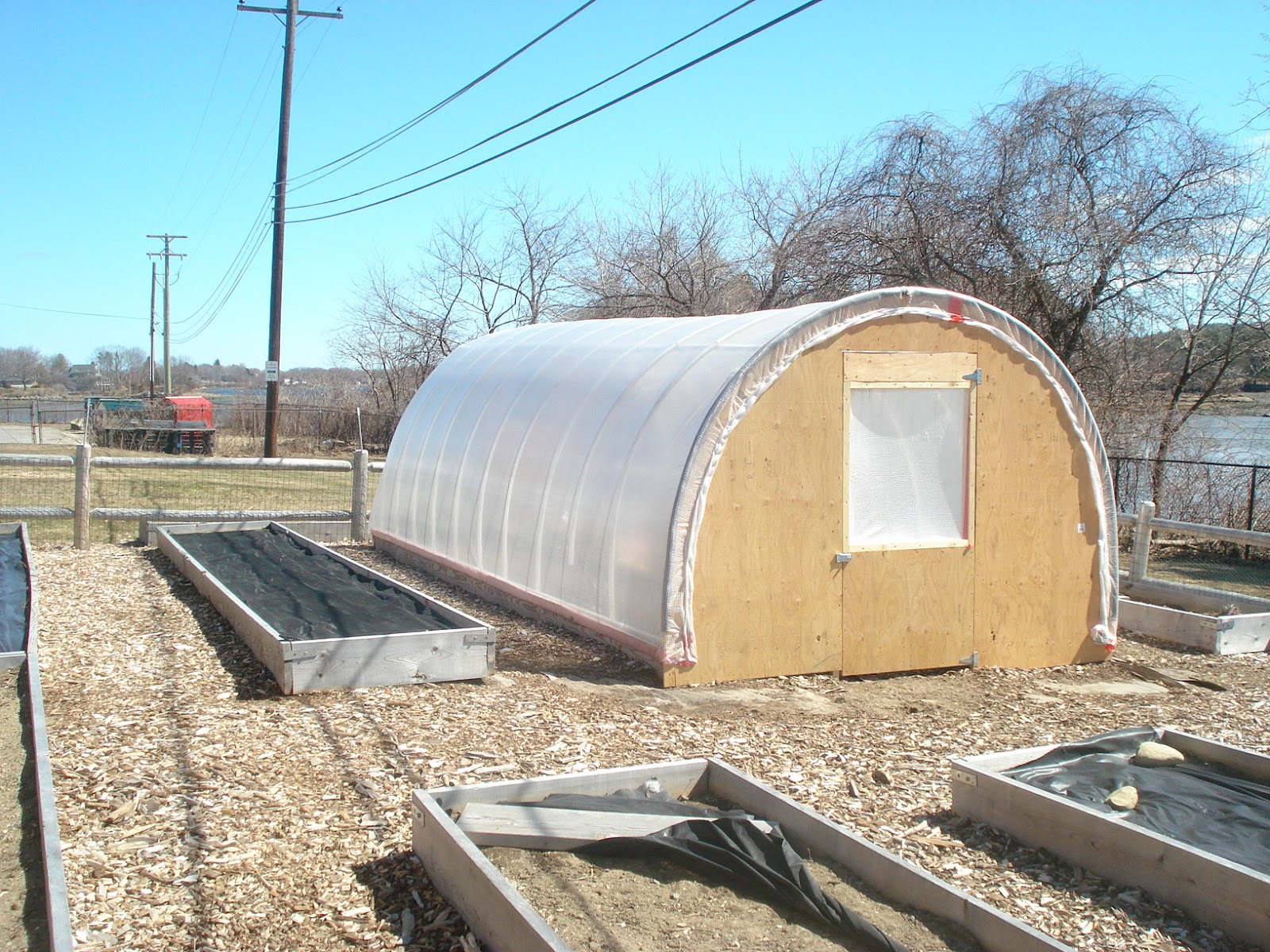 Little Harbour School Garden Building the Hoop House