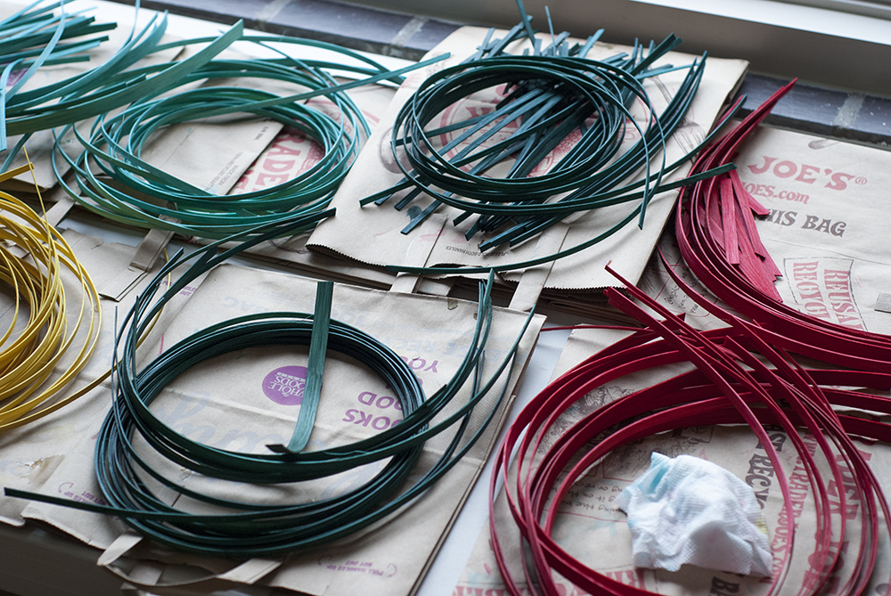 Turquoise and Twill Tutorial How to Dye Reed on the Stove