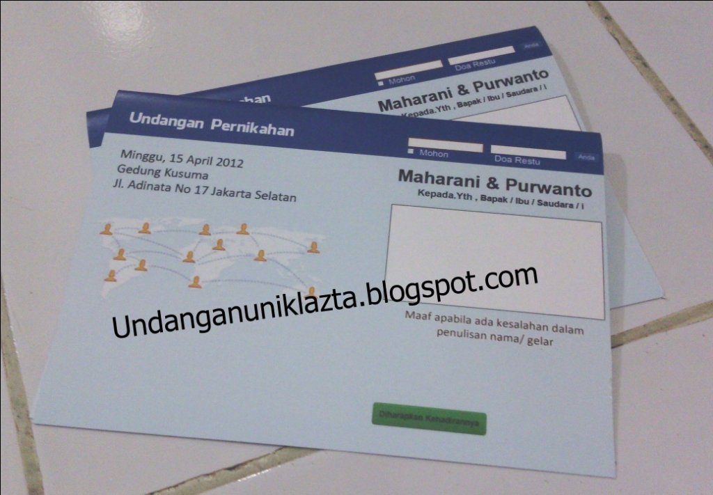 Undangan Model Facebook Timeline Undangan Unik Lazta Undangan Model Facebook Timeline Undangan Unik Lazta