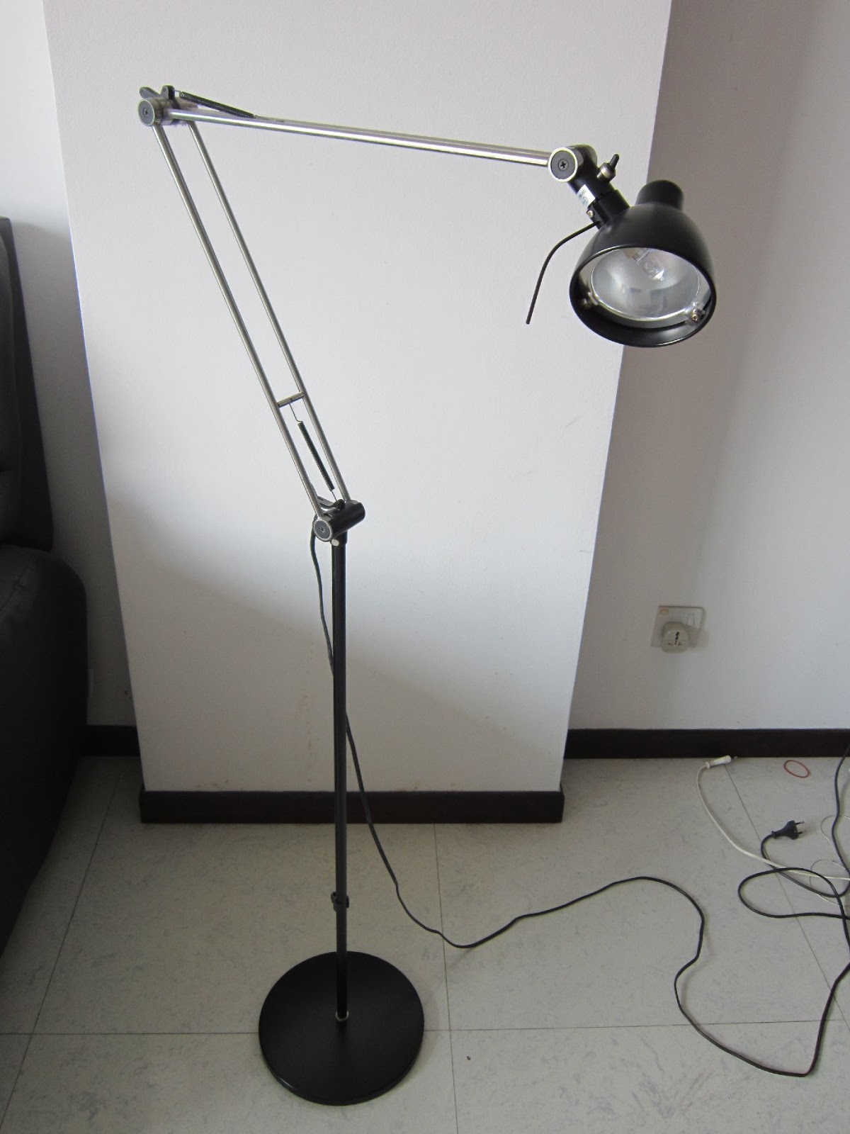 Pieces For The Home Ikea Antifoni Floor Reading Lamp In Black