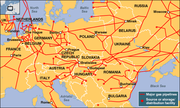 russian gas pipelines