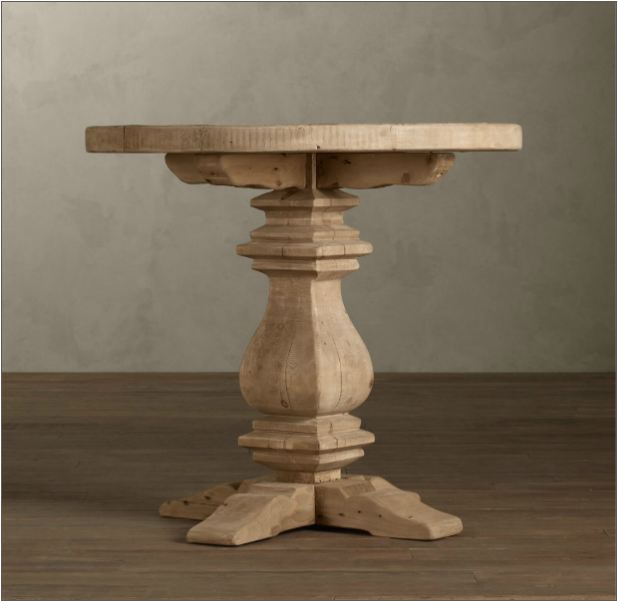 Restoration Hardware LookAlikes Restoration Hardware Pedestal Salvaged Wood Side Table