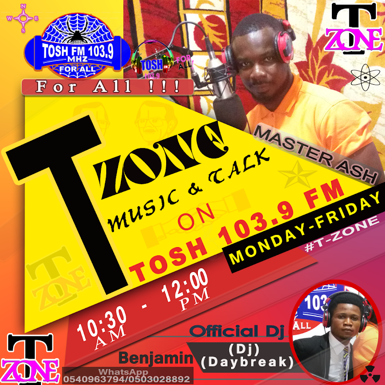 T-ZONE ON TOSH 103.9 FM