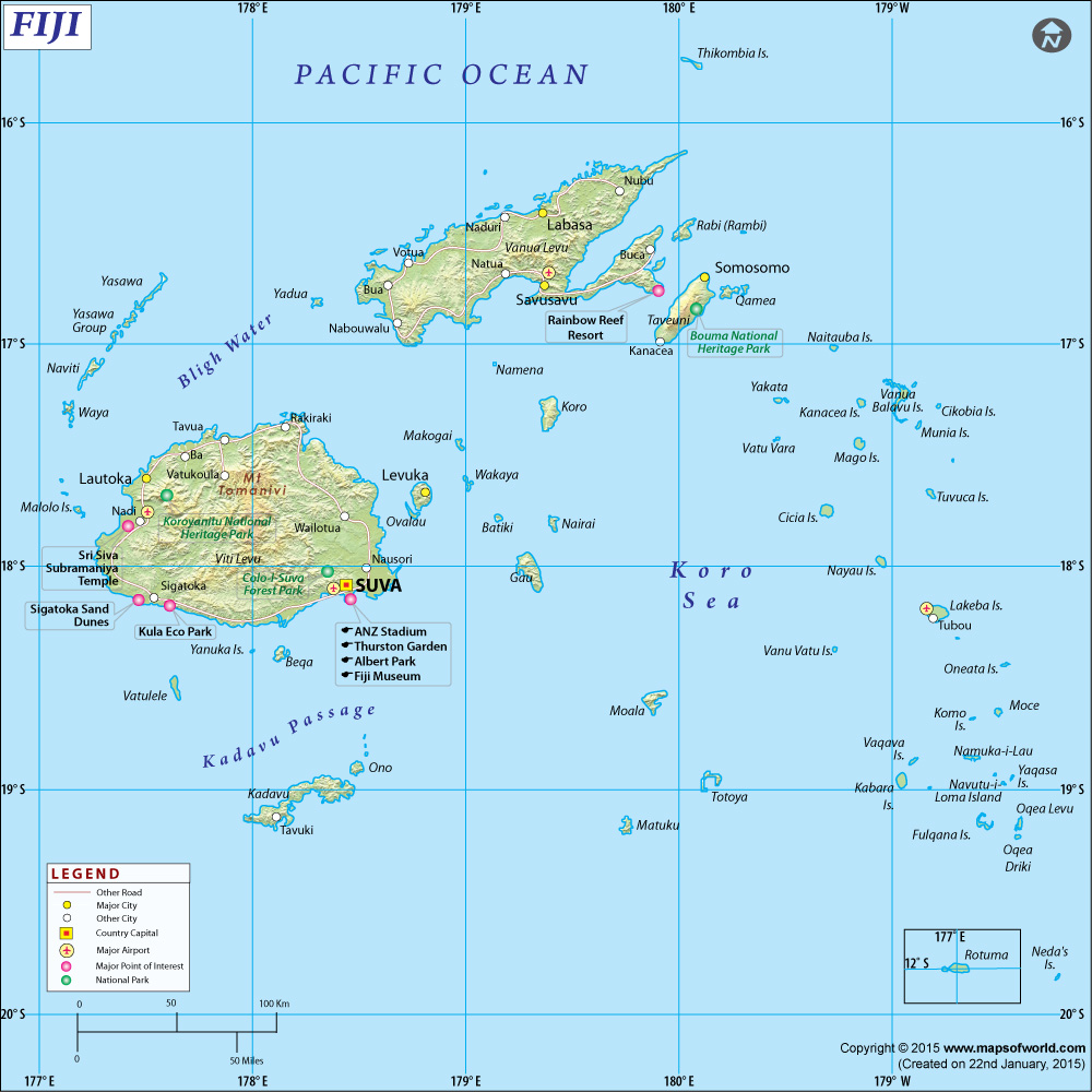 fiji islands map we care agosto 2015 fiji islands map we care agosto 2015