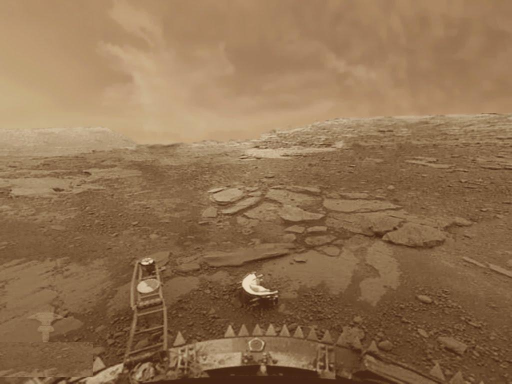La superficie de Venus desde la Venera 9 La superficie de Venus desde la Venera 9