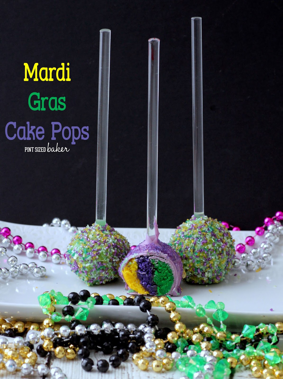 Mardi Gras Cake Pops. Tutorial on making multicolored cake pops.